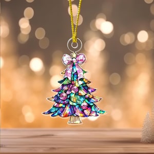 Personalized Christmas Tree Suncatcher, Christmas Tree Ornament, Christmas Tree Home Decor, Christmas Keepsake, Housewarming Gift
